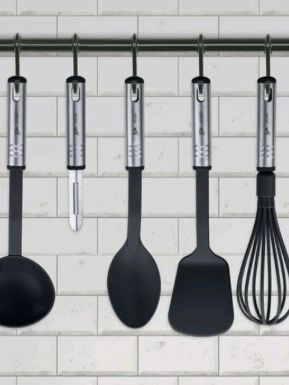 Kitchen Utensil Set - 15-Piece Black and Stainless Steel Home Kitchen Tools